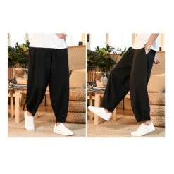 Pantalon Cocooning Sarouel En Coton Et Lin • Moment Cocooning -Maison Série 0 0ad3ed