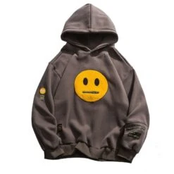 Sweat Pull à Capuche En Polaire Motif Smiley • Moment Cocooning