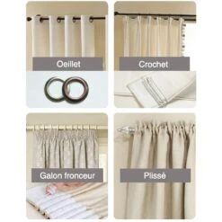 Rideau Long En Jacquard • Moment Cocooning 11 Rideau Long En Jacquard • Moment Cocooning -Maison Série 0 740023 4