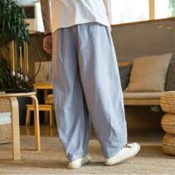 Pantalon Cocooning Sarouel En Coton Et Lin • Moment Cocooning -Maison Série 0 e5afdb