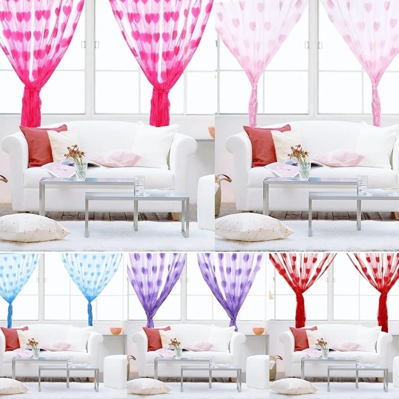 Rideau Tulle Romantique En Forme De Cœur • Moment Cocooning 8 Rideau Tulle Romantique En Forme De Cœur • Moment Cocooning – Image 6