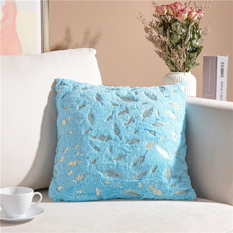 Housse De Coussin Velours à Plumes Dorées Style Romantique • Moment Cocooning 13 Housse De Coussin Velours à Plumes Dorées Style Romantique • Moment Cocooning – Image 11