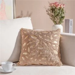 Housse De Coussin Velours à Plumes Dorées Style Romantique • Moment Cocooning 22 Housse De Coussin Velours à Plumes Dorées Style Romantique • Moment Cocooning -Maison Série 1523 e45436