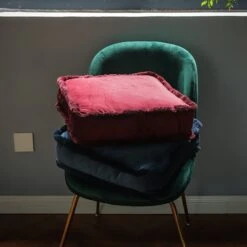 Coussin Néerlandais, De Sol, De Chaise Ou De Canapé, à Pampilles En Velours • Moment Cocooning -Maison Série 15230 0zjkoi