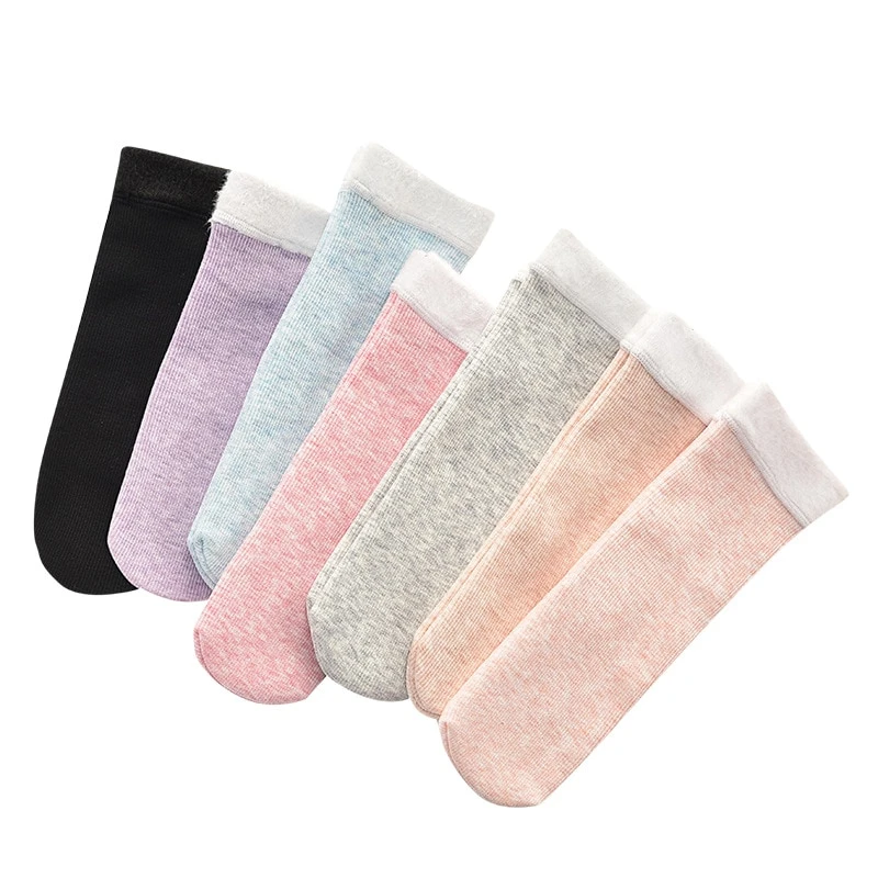 Chaussettes D'hiver En Velours Pour Femme • Moment Cocooning 7 Chaussettes D'hiver En Velours Pour Femme • Moment Cocooning – Image 5