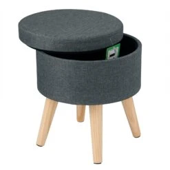 Pouf Tabouret De Rangement En Bois • Moment Cocooning -Maison Série 18266 xghs7t