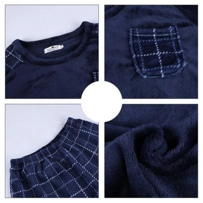 Pyjama Bleu Marine Imprimé Carreaux Pour Homme • Moment Cocooning 6 Pyjama Bleu Marine Imprimé Carreaux Pour Homme • Moment Cocooning – Image 4