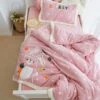 Couverture Douillette Lapin Rose 3 Pièces • Moment Cocooning