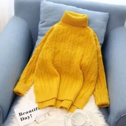 Pull Col Roulé Torsadé • Moment Cocooning -Maison Série 3655 f80562