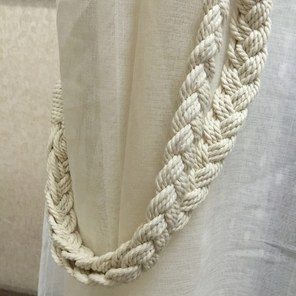 Embrasses Blanches Torsadées Pour Vos Rideaux • Moment Cocooning 4 Embrasses Blanches Torsadées Pour Vos Rideaux • Moment Cocooning – Image 2