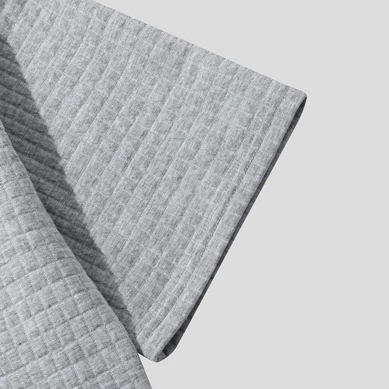 Ensemble D'été Décontracté Pour Hommes En Tissu Gaufré • Moment Cocooning 11 Ensemble D'été Décontracté Pour Hommes En Tissu Gaufré • Moment Cocooning – Image 9