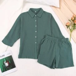 Ensemble Léger En Gaze De Coton Pour Femmes • Moment Cocooning -Maison Série 49451 8cace7