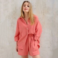 Ensemble Léger En Gaze De Coton Pour Femmes • Moment Cocooning -Maison Série 49451 fjiex9