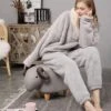 Ensemble Pyjama Chaud En Flanelle Pour Femme • Moment Cocooning