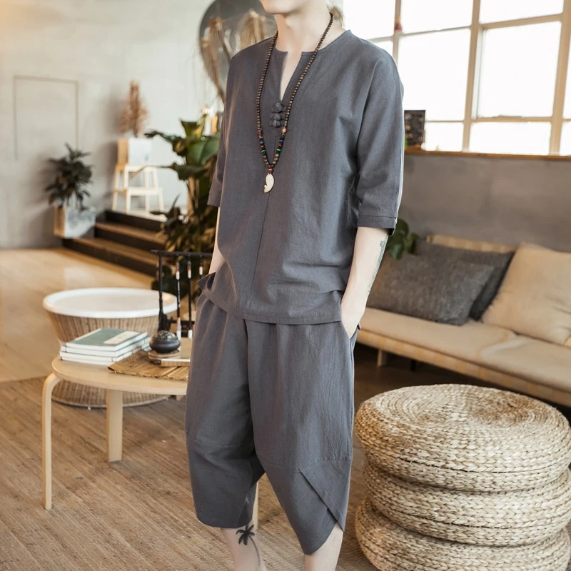 Ensemble D'été Décontracté Style Asiatique Pour Homme • Moment Cocooning 15 Ensemble D'été Décontracté Style Asiatique Pour Homme • Moment Cocooning – Image 13