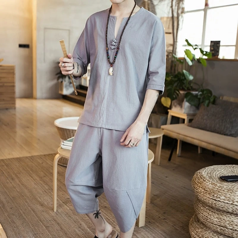 Ensemble D'été Décontracté Style Asiatique Pour Homme • Moment Cocooning 11 Ensemble D'été Décontracté Style Asiatique Pour Homme • Moment Cocooning – Image 9