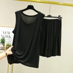 Pyjama D'été Pour Hommes Short Et Débardeur • Moment Cocooning