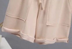 Short Décontracté Taille Haute En Coton Pour Femme • Moment Cocooning -Maison Série 51495 6d6a7c