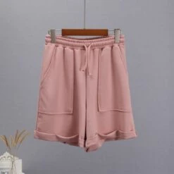 Short Décontracté Taille Haute En Coton Pour Femme • Moment Cocooning -Maison Série 51495 hcjgyk