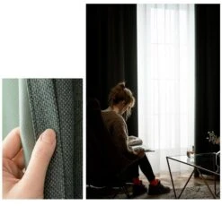 Rideau Uni Occultant En Coton Et Lin • Moment Cocooning -Maison Série 54734 274e44