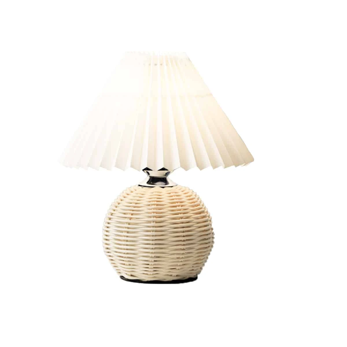 Lampe De Chevet En Rotin Et Abat-jour Plissé • Moment Cocooning 7 Lampe De Chevet En Rotin Et Abat-jour Plissé • Moment Cocooning – Image 5