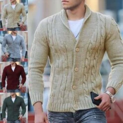 Cardigan En Tricot Torsadé Pour Homme • Moment Cocooning