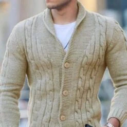 Cardigan En Tricot Torsadé Pour Homme • Moment Cocooning -Maison Série 63866 vo3eud