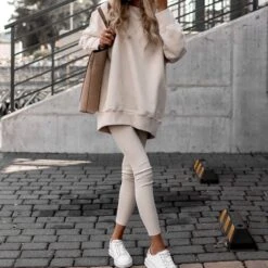 Ensemble Cocooning Pour Femmes Legging Et Sweat-shirt • Moment Cocooning