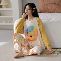 Pyjama Cocooning En Coton Imprimé Animaux Pour Femme • Moment Cocooning 11 Pyjama Cocooning En Coton Imprimé Animaux Pour Femme • Moment Cocooning -Maison Série 64622 rycuvg