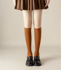 Lot De 2 Paires De Chaussettes Hautes Unies Pour Femme • Moment Cocooning -Maison Série 65085 06d79f