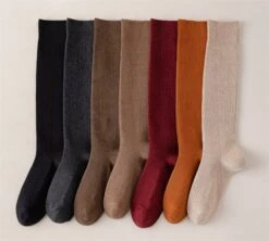 Lot De 2 Paires De Chaussettes Hautes Unies Pour Femme • Moment Cocooning -Maison Série 65085 20588e