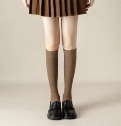 Lot De 2 Paires De Chaussettes Hautes Unies Pour Femme • Moment Cocooning -Maison Série 65085 fc2b75