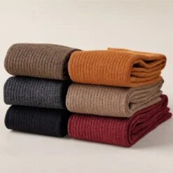 Lot De 2 Paires De Chaussettes Hautes Unies Pour Femme • Moment Cocooning -Maison Série 65085 tpatsi