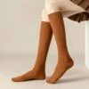 Lot De 2 Paires De Chaussettes Hautes Unies Pour Femme • Moment Cocooning -Maison Série 65085 wmcabi