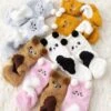 Chaussettes En Peluches Animaux Pour Femme • Moment Cocooning