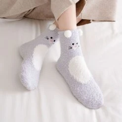 Chaussettes En Peluches Animaux Pour Femme • Moment Cocooning -Maison Série 65172 d58511