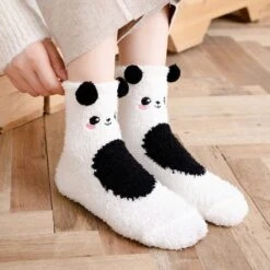 Chaussettes En Peluches Animaux Pour Femme • Moment Cocooning -Maison Série 65172 ununaj