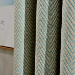 Rideaux En Chenille à Rayures Bleues • Moment Cocooning -Maison Série 6877 0ee3f2