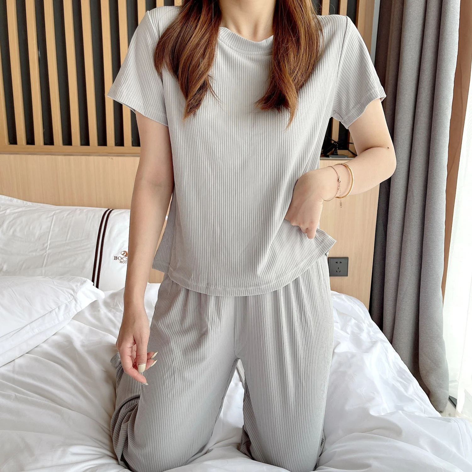 Pyjama Cocooning Côtelé • Moment Cocooning 4 Pyjama Cocooning Côtelé • Moment Cocooning – Image 2