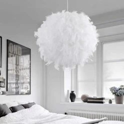 Lampe Cocooning Plafonnier à Plumes • Moment Cocooning -Maison Série 75129 e38x3t