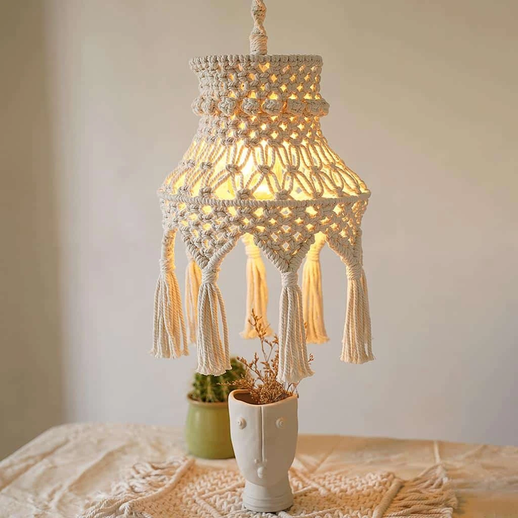 Abat-jour Cocooning En Macramé • Moment Cocooning 4 Abat-jour Cocooning En Macramé • Moment Cocooning – Image 2