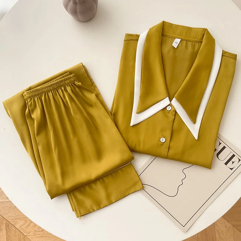 Pyjama En Satin élégant Style Vintage • Moment Cocooning 14 Pyjama En Satin élégant Style Vintage • Moment Cocooning – Image 12