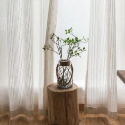 Rideau Léger En Coton Et Lin à Rayures • Moment Cocooning -Maison Série 78689 tczfzb
