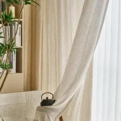 Rideau Léger En Maille De Coton Et Lin • Moment Cocooning -Maison Série 78890 0302b9