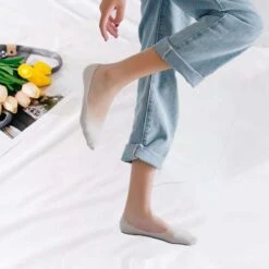 5 Paires De Chaussettes Invisibles Et Antidérapantes En Coton Pour Femme • Moment Cocooning -Maison Série 80014 7efe35