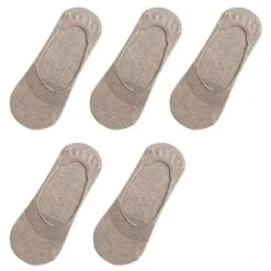 5 Paires De Chaussettes Invisibles Et Antidérapantes En Coton Pour Femme • Moment Cocooning -Maison Série 80014 vn22p4