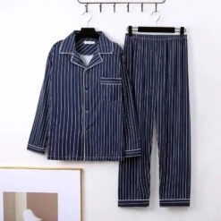 Ensemble De Pyjama Deux Pièces à Rayures Pour Homme • Moment Cocooning