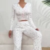 Joli Pyjama Floral Manches Longues Pour Femme • Moment Cocooning -Maison Série 87964 2nfnfb