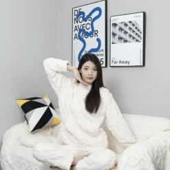 Pyjama Extra Chaud Deux Pièces Pour Femme • Moment Cocooning -Maison Série 88470 kexs1m