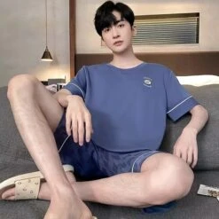 Pyjama D'été Agréable Pour Homme • Moment Cocooning -Maison Série 89083 szlnjb